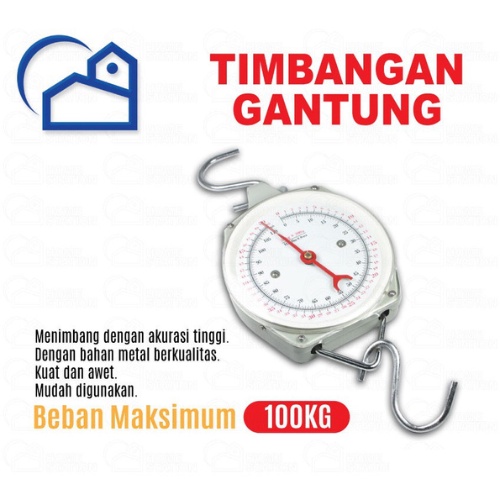 Timbangan Gantung Kapasitas 100kg Akurat 9100 Analog 100 kg ORI