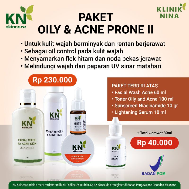 KN Skincare Paket Oily and Acne Prone II