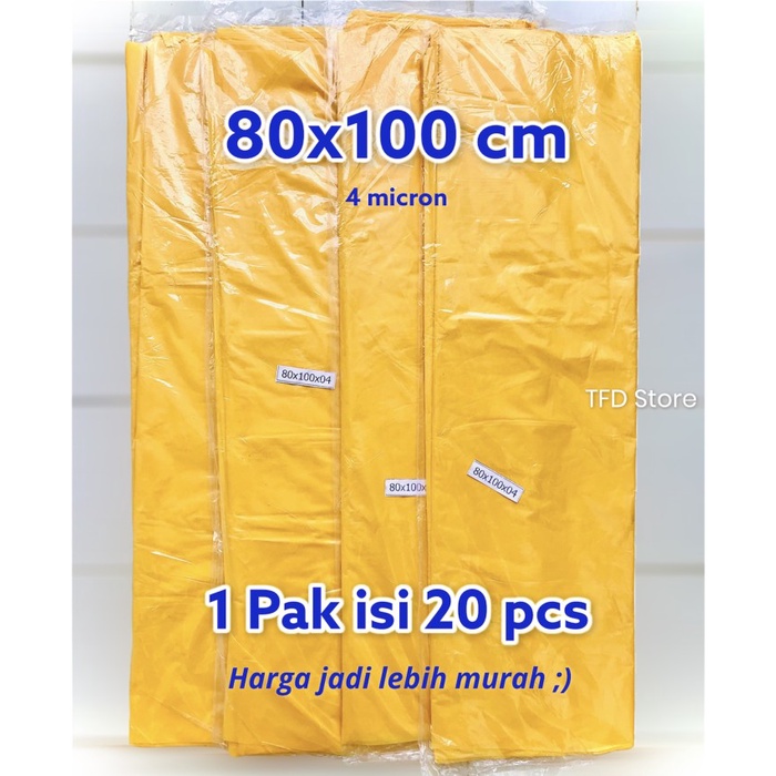 [Ada[ Kantong Plastik Sampah Medis Kuning 80X100 Cm Besar Jumbo / Trash Bag