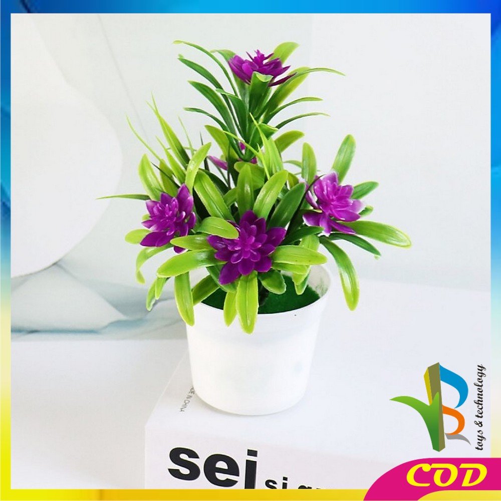 RB-C83-87 Ornamen Pot Bonsai Dekorasi Rumah / Meja Pajangan Bunga Hias Plastik Artificial Flower