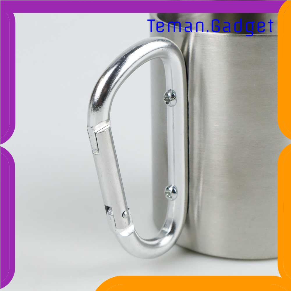 TG - DPR One Two Cups Gelas Cangkir Carabiner Stainless Steel 180ml - VB1