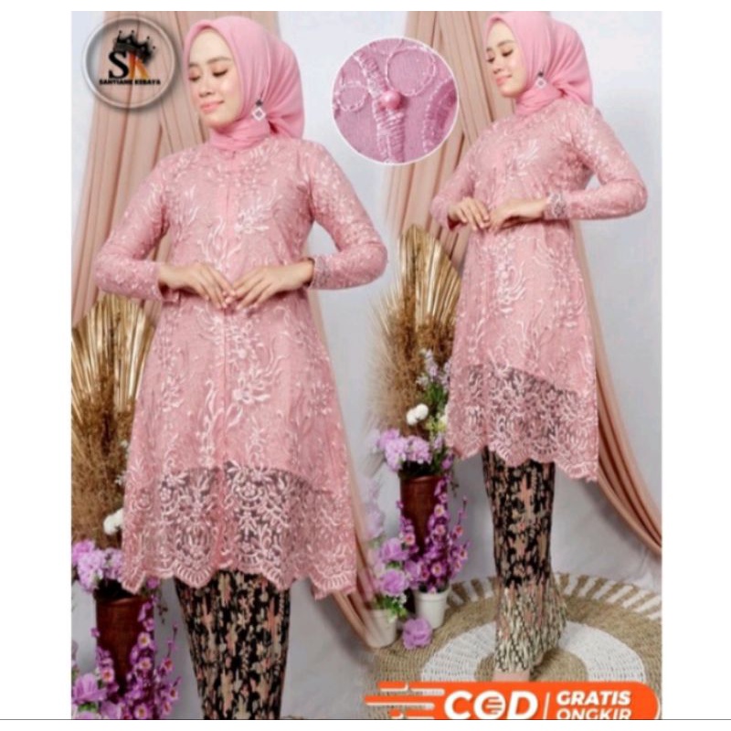 Kebaya Tunik Modern  Tile Busui Couple Kebaya Wisuda Pesta Kondangan