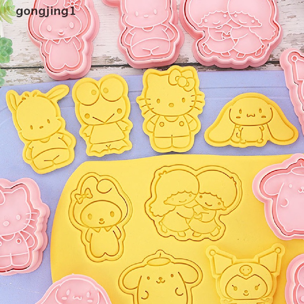 Ggg 8Pcs /set Cetakan Biskuit Kartun Cetakan Kue Kering Cetakan Kue Kering DIY Cookie Cake Decorag Tool ID