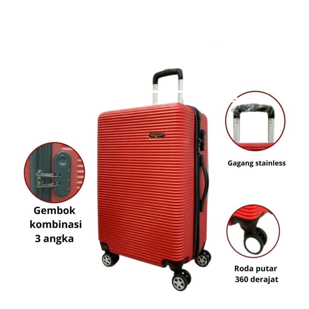 Koper Fiber Hardcase Bagasi 20 Inch Travel Cross Premium ACC