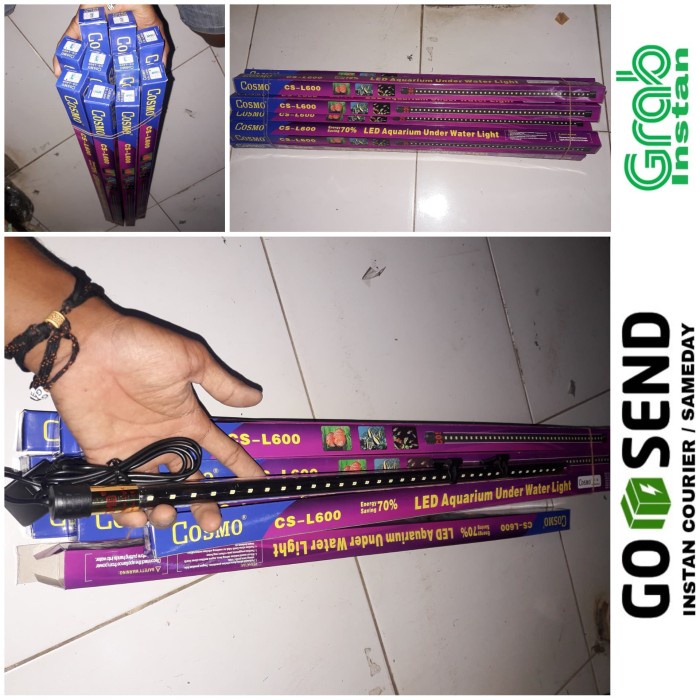 Unik Lampu Led Celup Aquarium 60cm  Merah/Putih  Murah