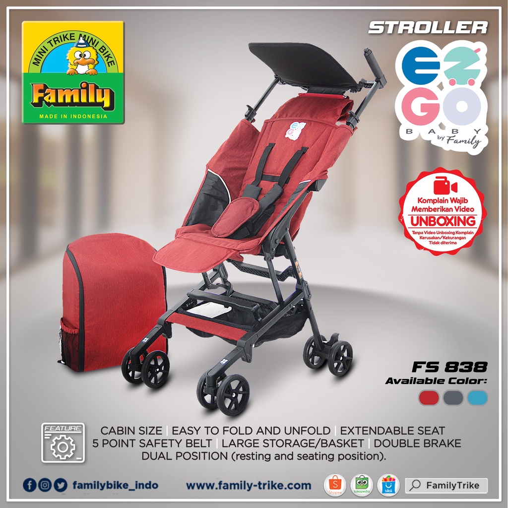 STROLLER / KERETA DORONG BAYI FAMILY EZ GO FS 838