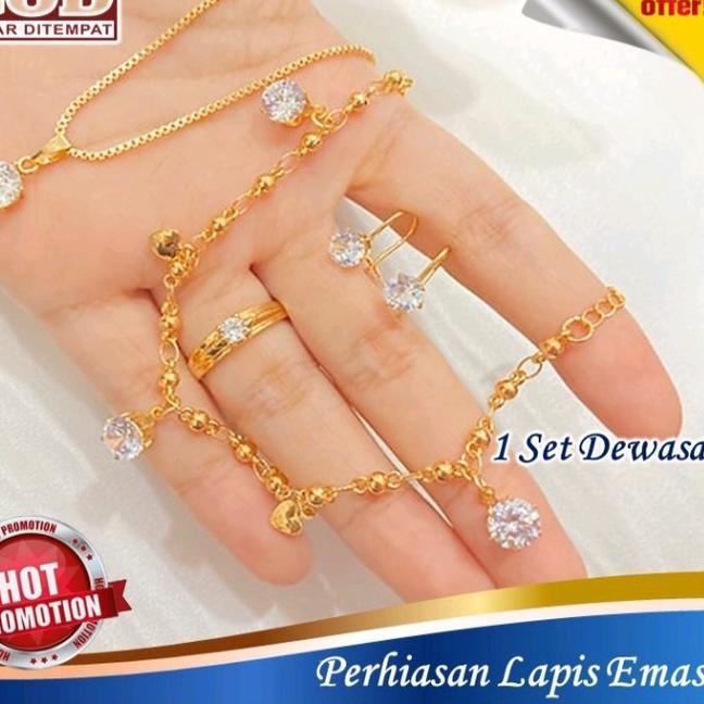 >XG34448< set perhiasan wanita dewasa, mata satu, 1 set perhiasan titanium asli anti luntur anti kar