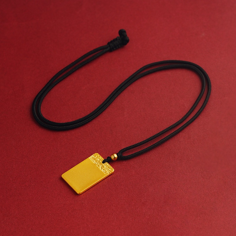 Goldkingdom Perhiasan Fashion Emas Asli Kadar 375 Bangkok Aksesoris Ready Stock Vintage Kalung Ankang Ada Kartu Tag Pria Dan Wanita Tali Hitam Bisa Ditarik