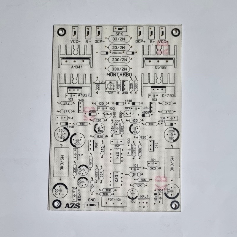 PCB Driver Super Power Itali 2500W Montarbo Fiber