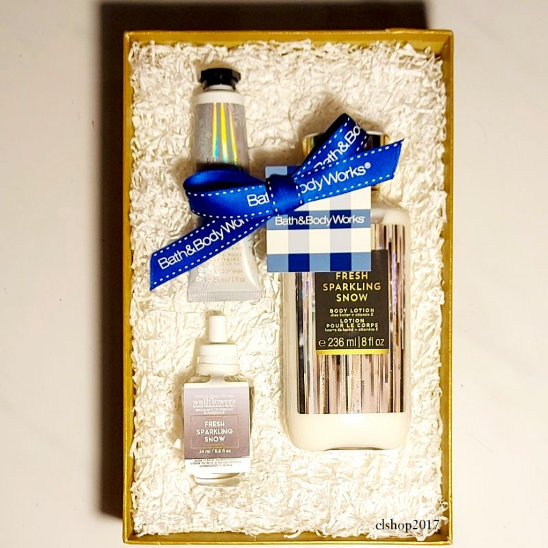 BBW FRESH SPARKLING SNOW GIFT SET BATH &amp; BODY WORKS