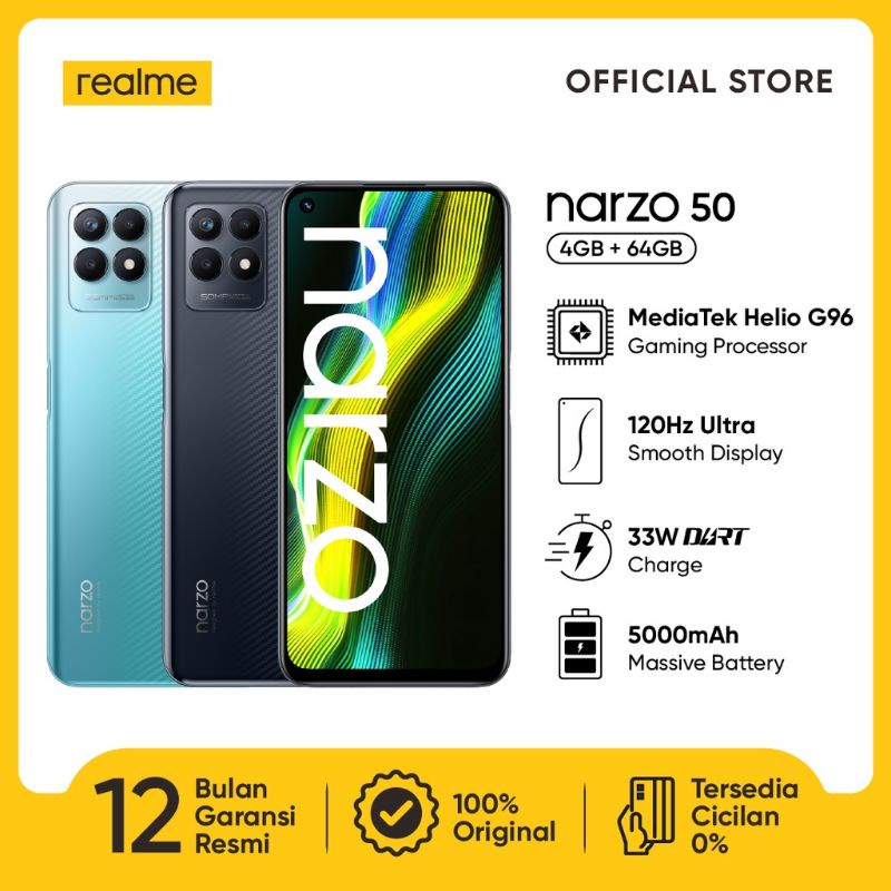 Realme Narzo 50 Ram 4GB 64GB Garansi Resmi