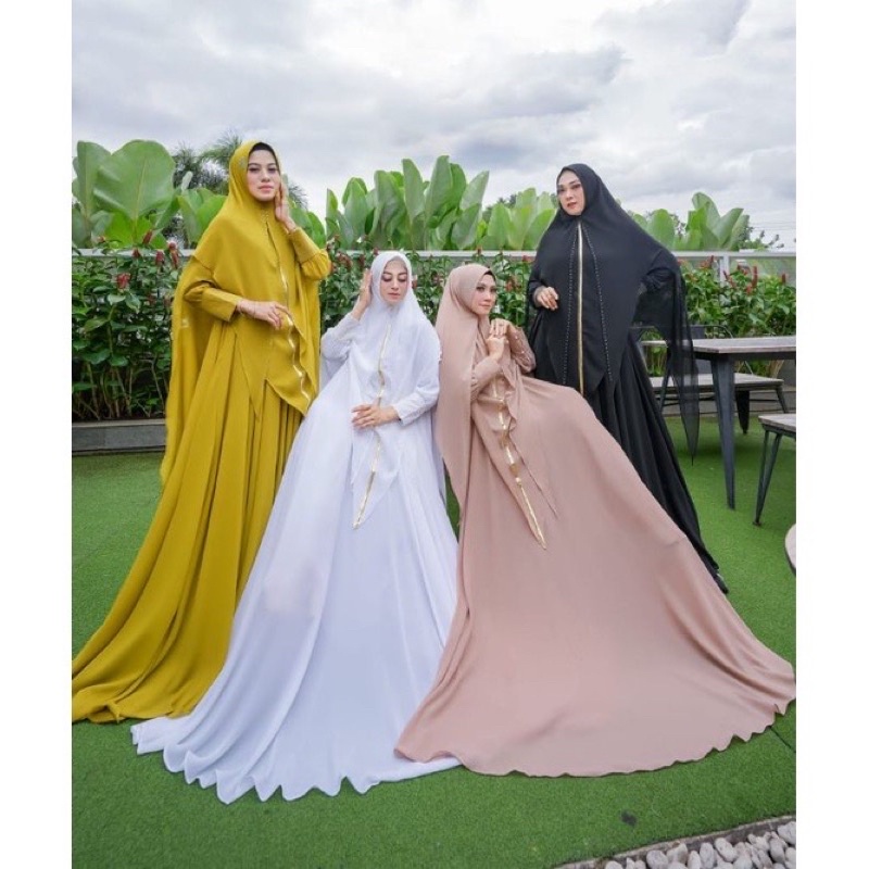 Gamis syari original by FAZZA BOUTIQUE - gamis ceruty - gamis umroh fazza - umtoh collection by fazz