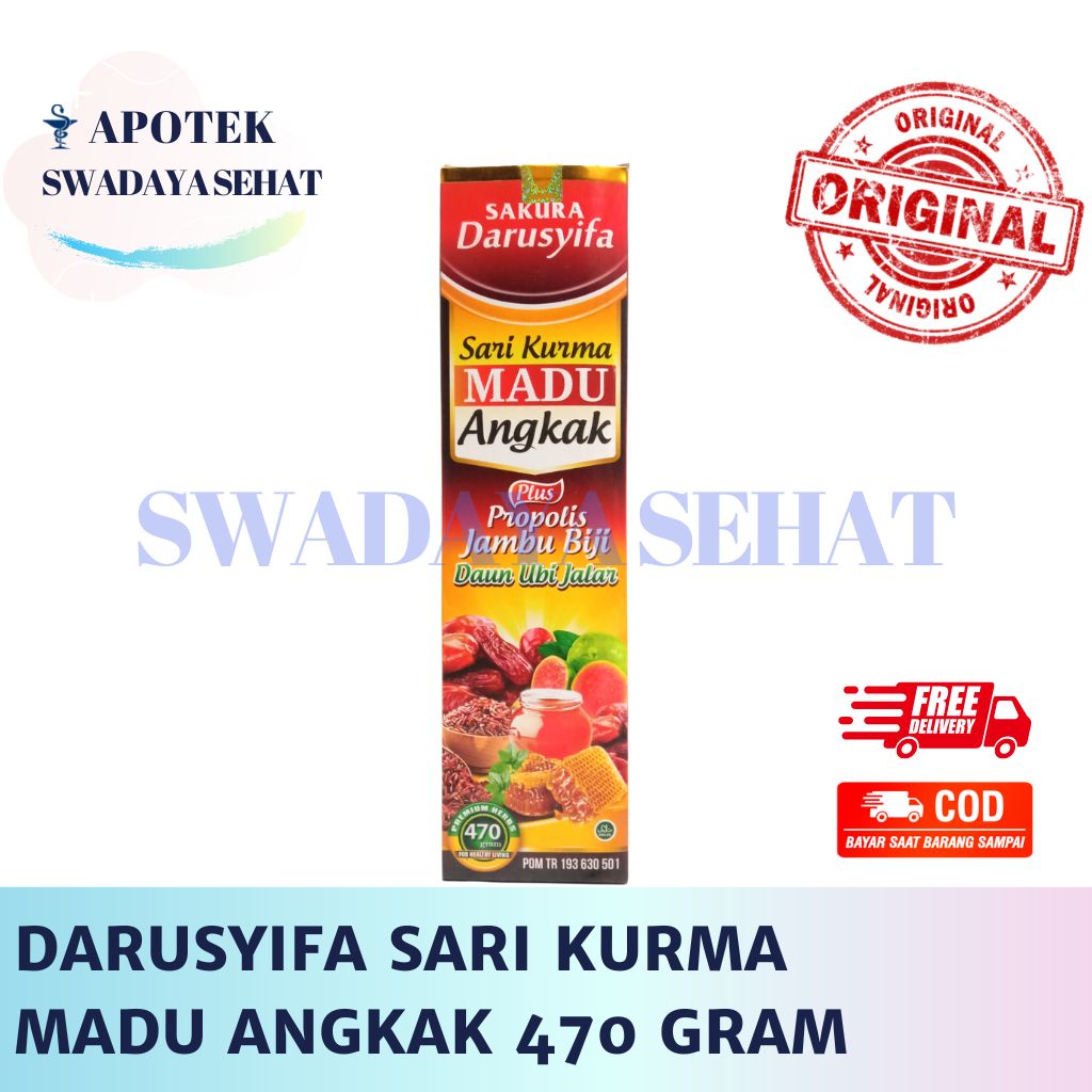 SARI KURMA MADU ANGKAK DARUSYIFA 470 Gram Botol - Meningkatkan Trombosit Kesehatan Madu