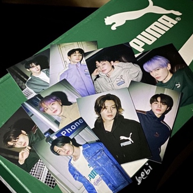 photocard pc nct 127 x puma (jaehyun, taeyong, jungwoo, doyoung, yuta)