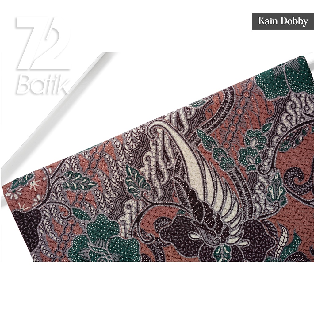 KAIN BATIK PREMIUM Dobby Motif Sayap Kawung Warna Coklat Putih 722963 Cap 72 Jarik Jarit Samping Kebat Panjang Batik Dobby Modern Premium Bahan Seragam Batik Pernikahan Kantor Keluarga Murah Kamen Jadi Batik Bali Lembaran