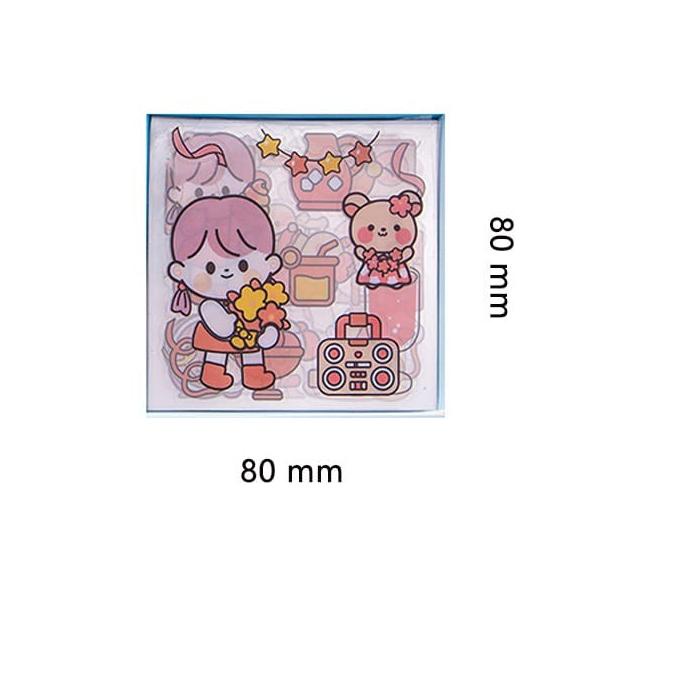 

UTSⓃ Sticker Momo Aesthetic Motif Kartun Korea Lucu Anti Air Dekorasi Handbook Scrapbook DIY Viral 100 Lembar Harga Murah