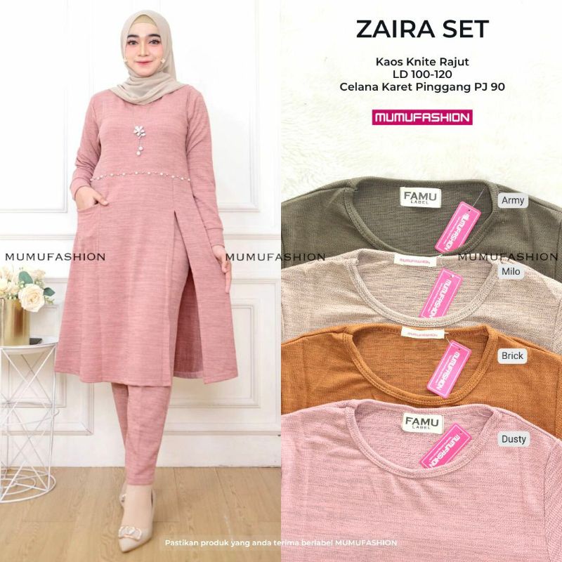 MC- etelan Wanita Terbaru Zaisa Set / Zaira Set by Mumu Fashion Hijab Solo