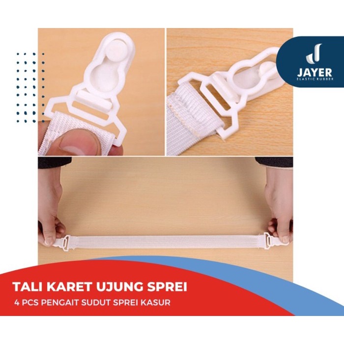 Karet Jepitan pengait sudut sprei ISI 4 PCS Karet penahan sudut sprei