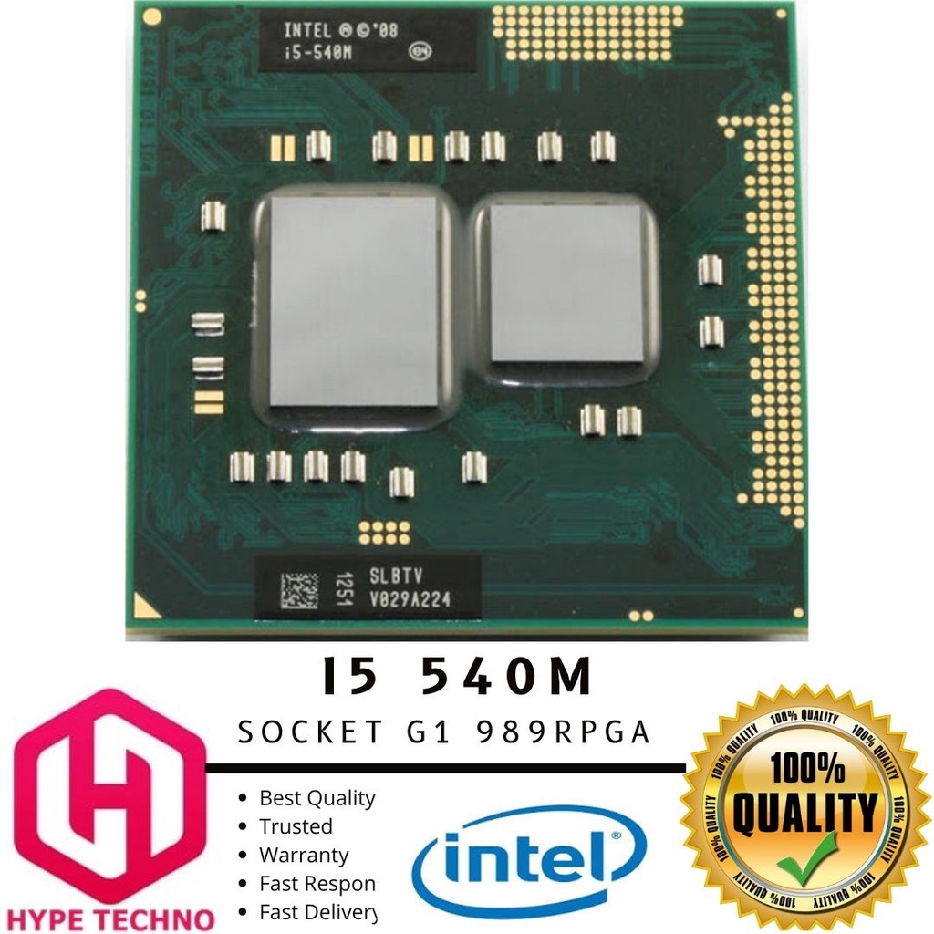 INTEL I5 540M UP TO 3.06GHz LAPTOP SOCKET G1/989RPGA TDP 35W PROCESSOR - BEST QUALITY SLECTED PRODUC