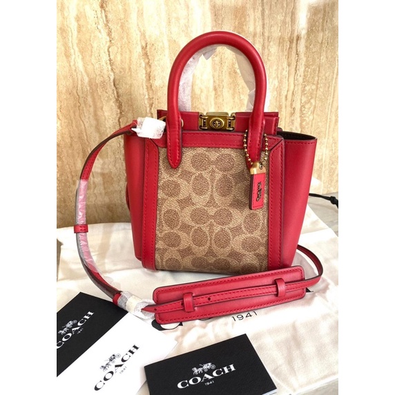 Coach Butik Coates Canvas Signature Troupe Red Ladies (INC DB ORI)