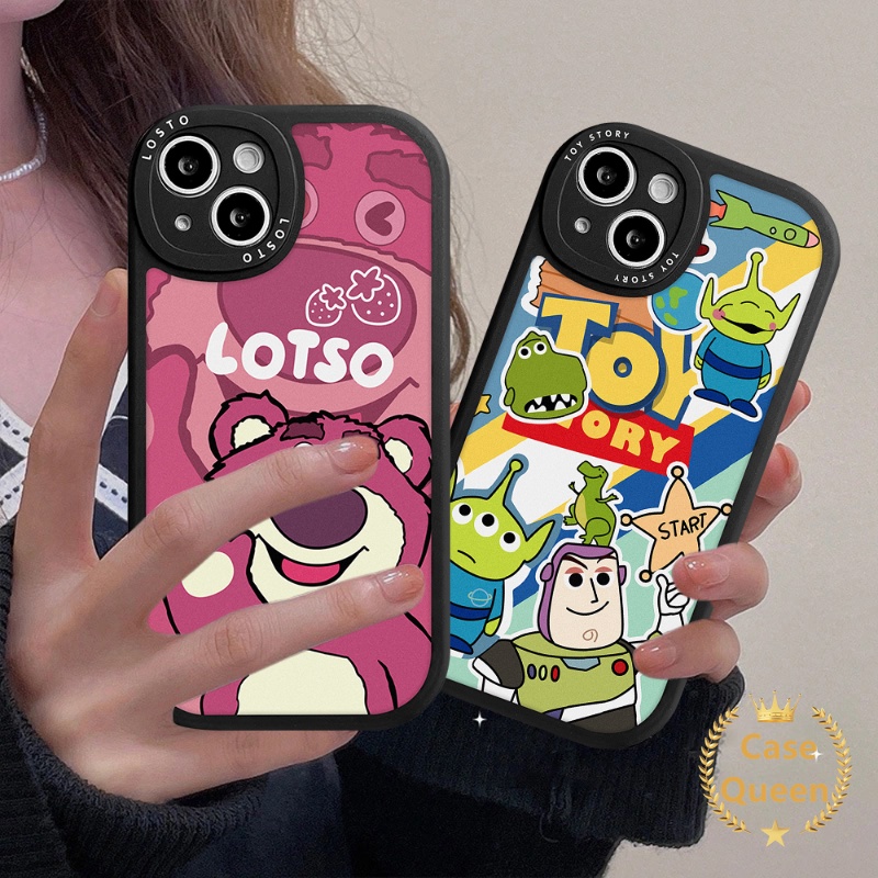 Toy Story Oppo A17 A16 A15 A5s A17K A57 A96 A77s A55 A54 A95 A12 A76 A16E A16K Reno 5Z 8 7 7Z 5F 5 6 A74 A3S A1K A94 A7 A53 A92 A9 A5 A31 Kartun Strawberry Bear Manyo Sarung Soft Cover