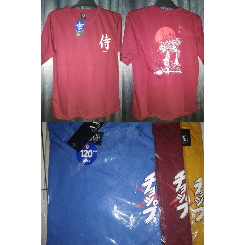 KAOS AX House Samurai Geisha Pria Wanita Katun ori Ramayana