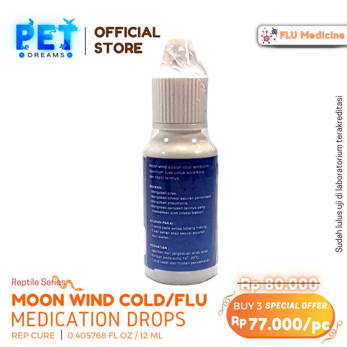 PROMO MOON WIND OBAT PILEK FLU PNEUMONIA REPTIL TORTO SULCATA PARDALIS