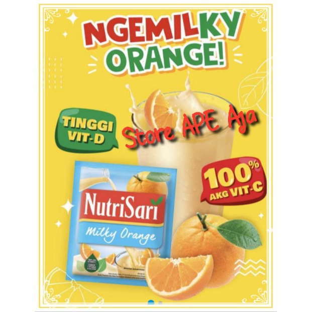 

NUTRISARI RASA MILKY ORANGE [ 15gr X 10 Sachet ]