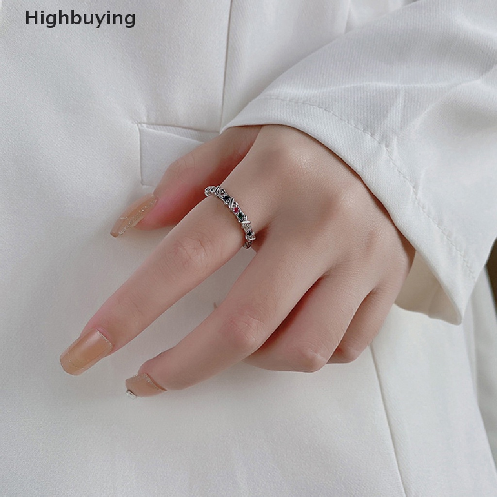 Hbid Vintage Cincin Zirkon Cincin Kreatif Untuk Wanita Pasangan Kawin Pertunangan Perak Desain Indah Bermutu Tinggi Vintage Cincin Perhiasan Halus Glory