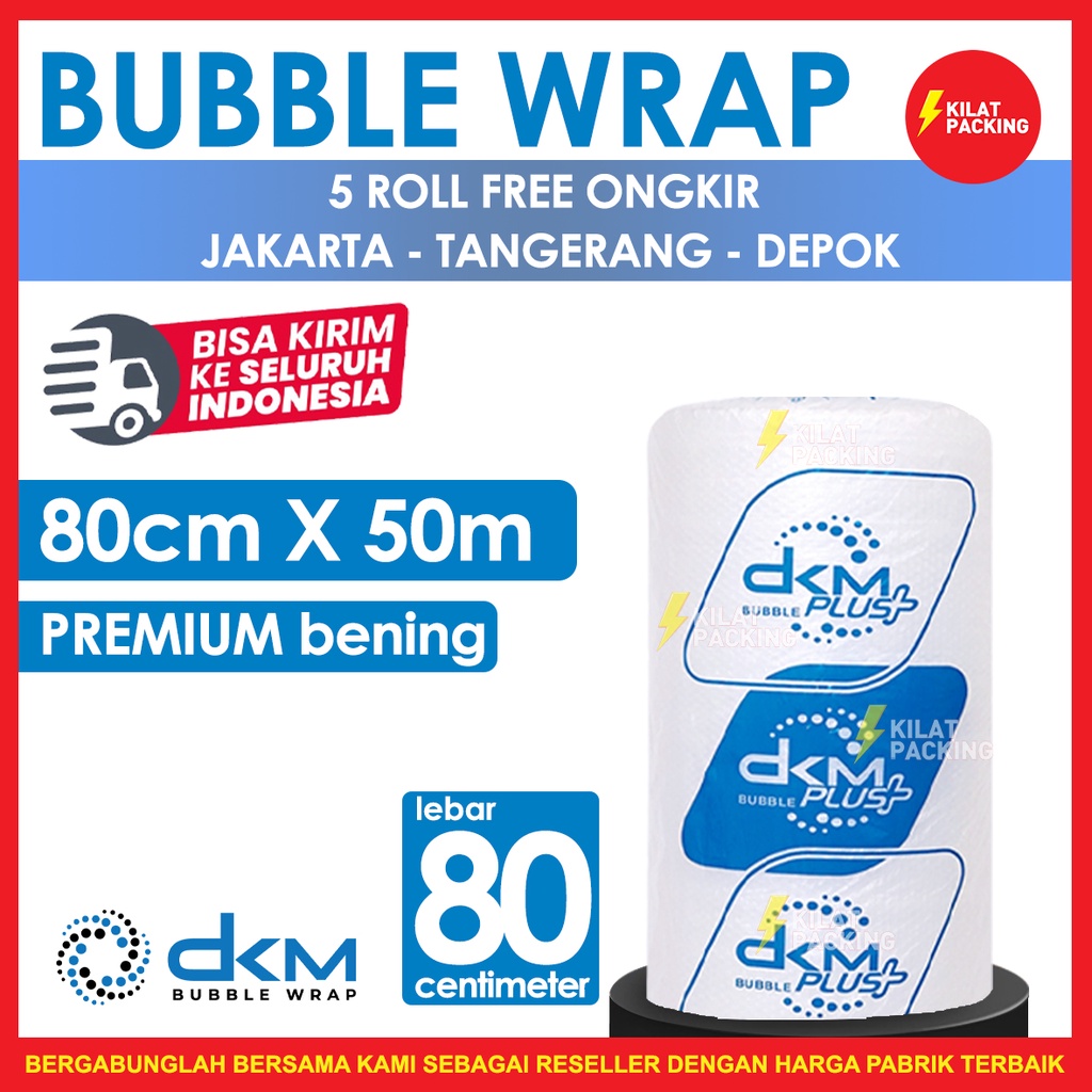 

Bubble Wrap Bening 80CM X 50M Tebal Plastik Bubblewrap Roll