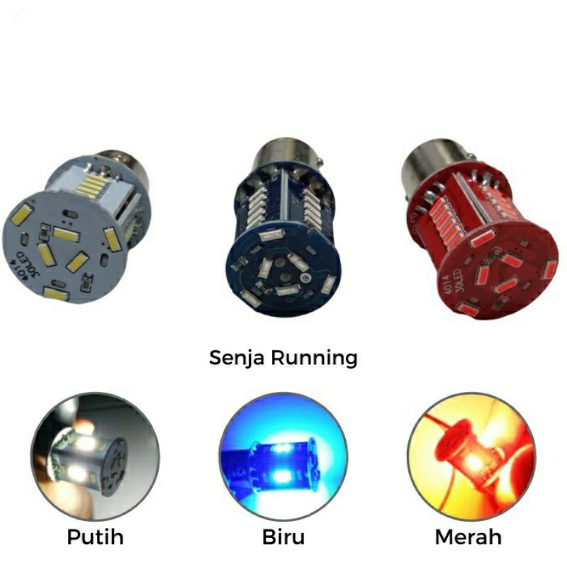 Lampu rem belakang lampu stop bohlam rem belakang 30  led universal motor beat mio vario lama supra 