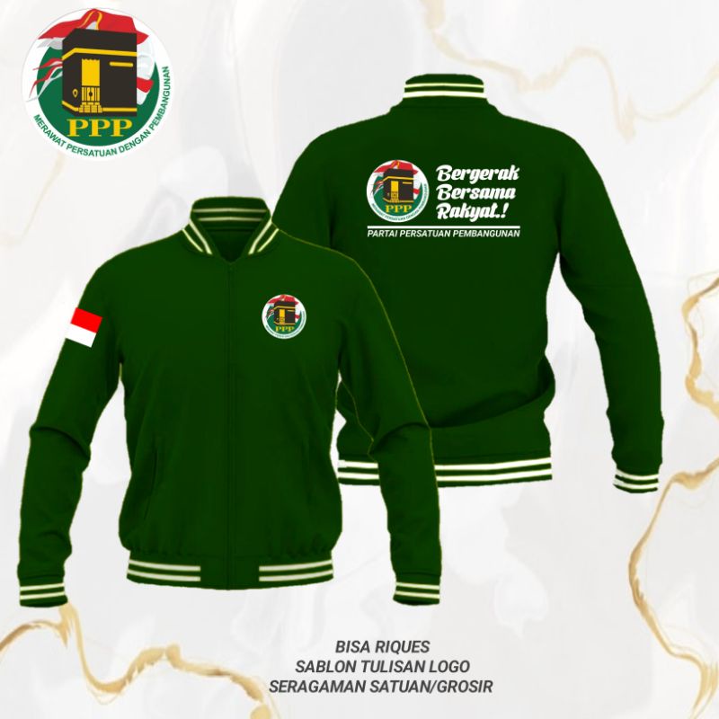 Jual Jaket Versity Baseball Jaket Ppp Partai Cotton Fleece Tebal Shopee Indonesia