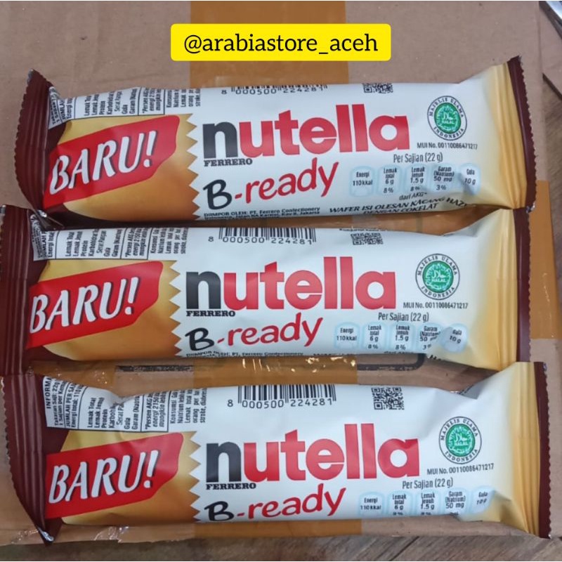 

Ferrero Nutella B - Ready - Wafer Cream Coklat Hazelnut 22gr