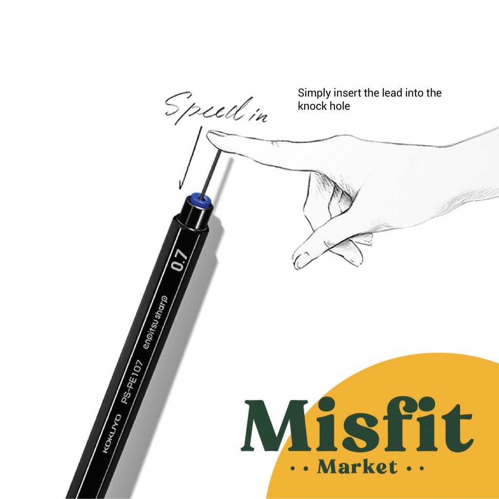 

D3W! Kokuyo Enpitsu Mechanical Pencil 0.3 0.5 0.7 0.9 1.3 mm Pensil Mekanik Mekanikal