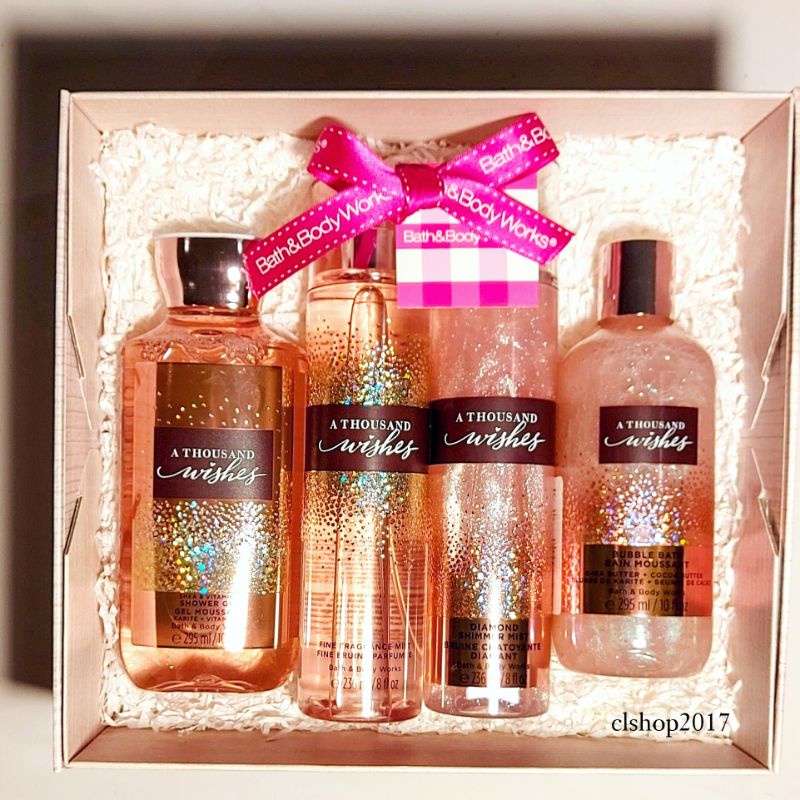 BBW A THOUSAND WISHES GIFT SET BATH &amp; BODY WORKS PAKET VALENTINE'S DAY ATW