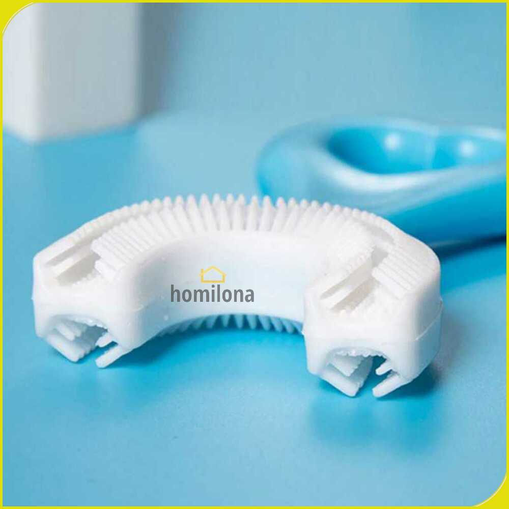 Macroupta Sikat Gigi Bayi Toothbrush U-Shaped Teether Silicone - T12