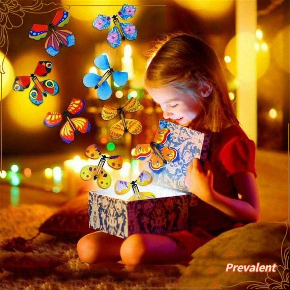 Preva 10PCS Magic Flying Butterfly Hadiah Anak Wind Up Home Decor Magic Show