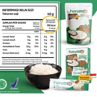 

COD✔️ FUKUMI Beras Porang Box Sachet - Shirataki/Konjac Rice beras diet / beras rendah kalori 7 sachet