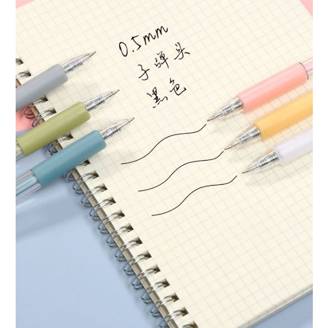 6pcs Pulpen Pena Pen Gel Warna Warni Pastel Aesthetic GM-ST0021