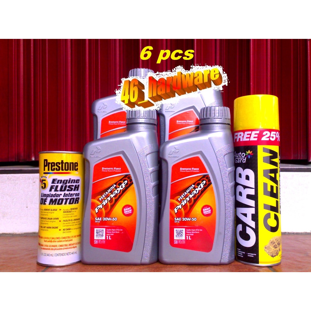 PERTAMINA PRIMA XP 20W50 Oli Mesin PRESTONE FLUSH AUTOGARD CARB CLEAN - 46_hardware