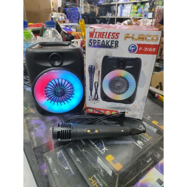 PALING DIGEMARI........SPEAKER BLUETOOTH KAROEKEAN FLECO F-3168 /SPEAKER PORTABEL KARAOKE