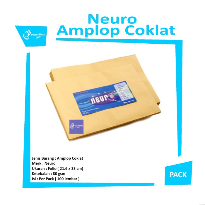 

✨NEW✨ - Neuro - Amplop Coklat Folio Non Seal