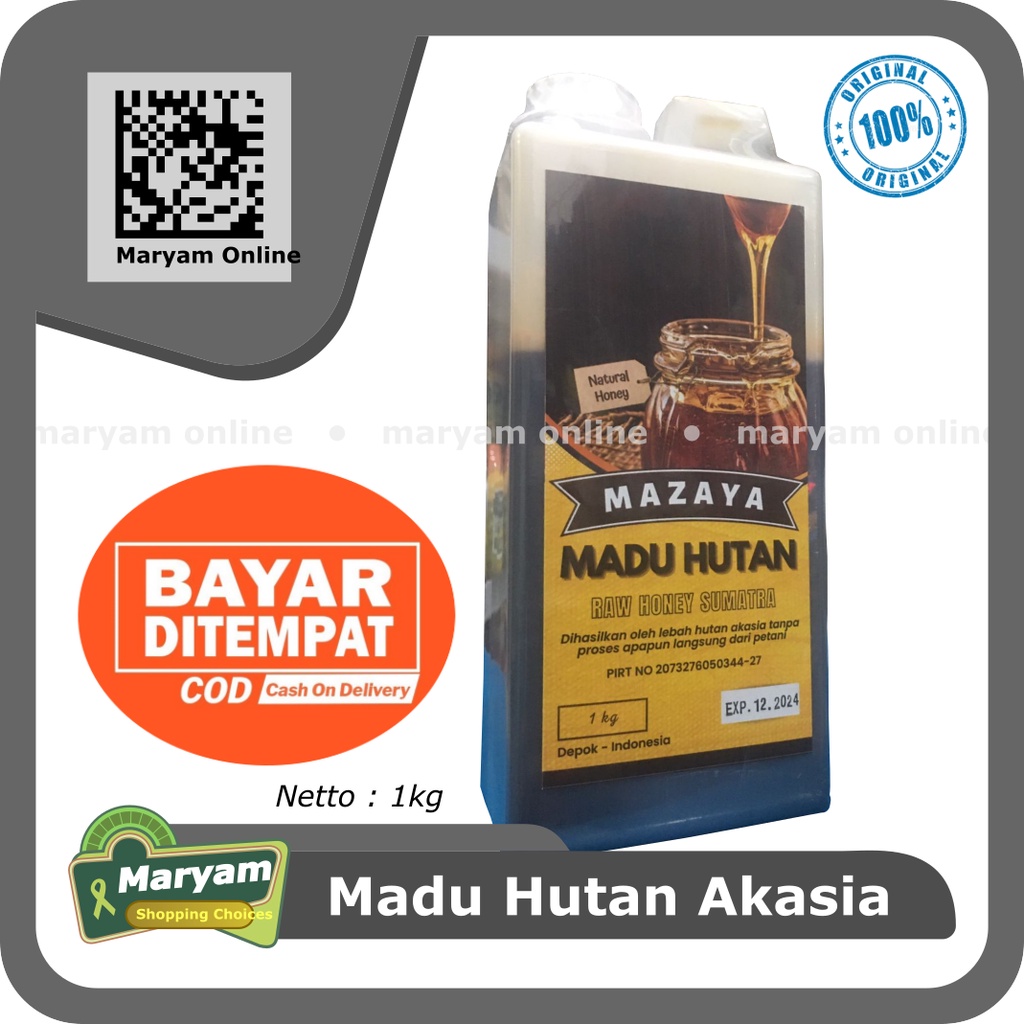Madu Akasia 1kg Madu Hutan Akasia Sumatra Madu Mazaya
