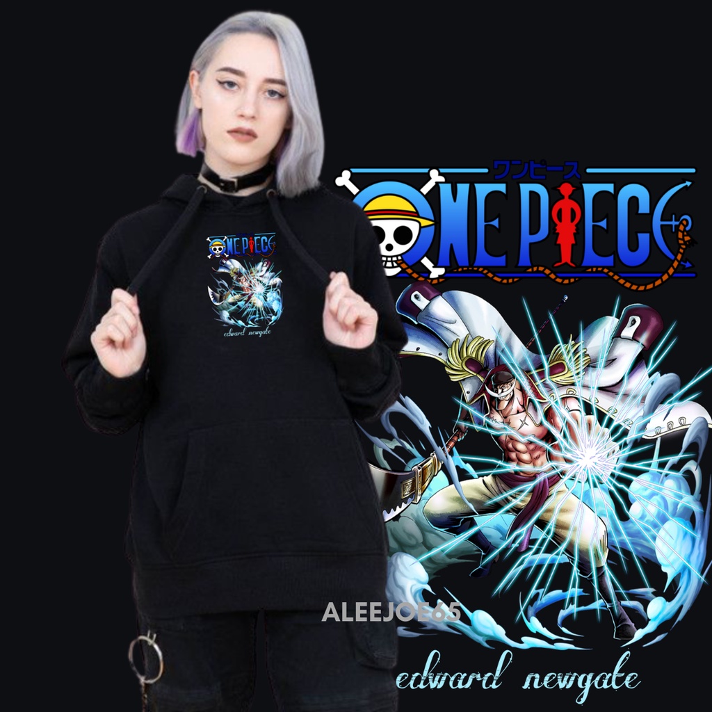 ALEEJOE65 X ONE PIEC Sweater Hoodie One Piece Monkey D Lufy / Hoodie Anime Pria Wanita Pulprint