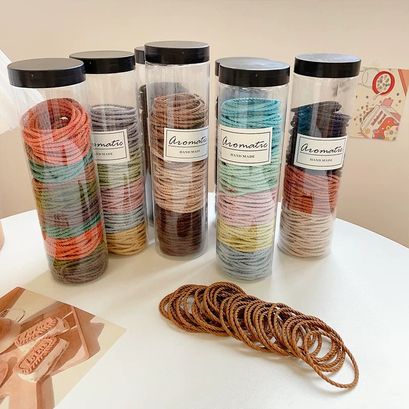 Sayishop 100pcs Ikat rambut ponytail bahan karet elastis tahan lama untuk wanita