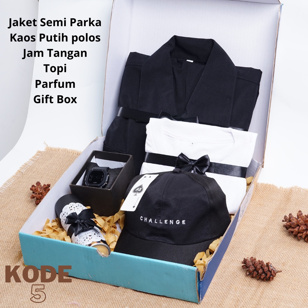 Hampers Kado Cowok Isi Kemeja Parka Pria Hadiah Ulang Tahun/ Wisuda/ Anniversary