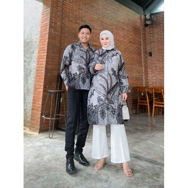 Sarimbit Atasan Batik Couple Tunik Kemeja Batik - Naira Batik