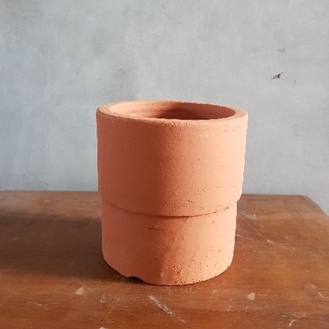 Pot Silinder Tabung Kecil D13 Tanaman Terracotta Terakota Tanah Liat Gerabah Tembikar