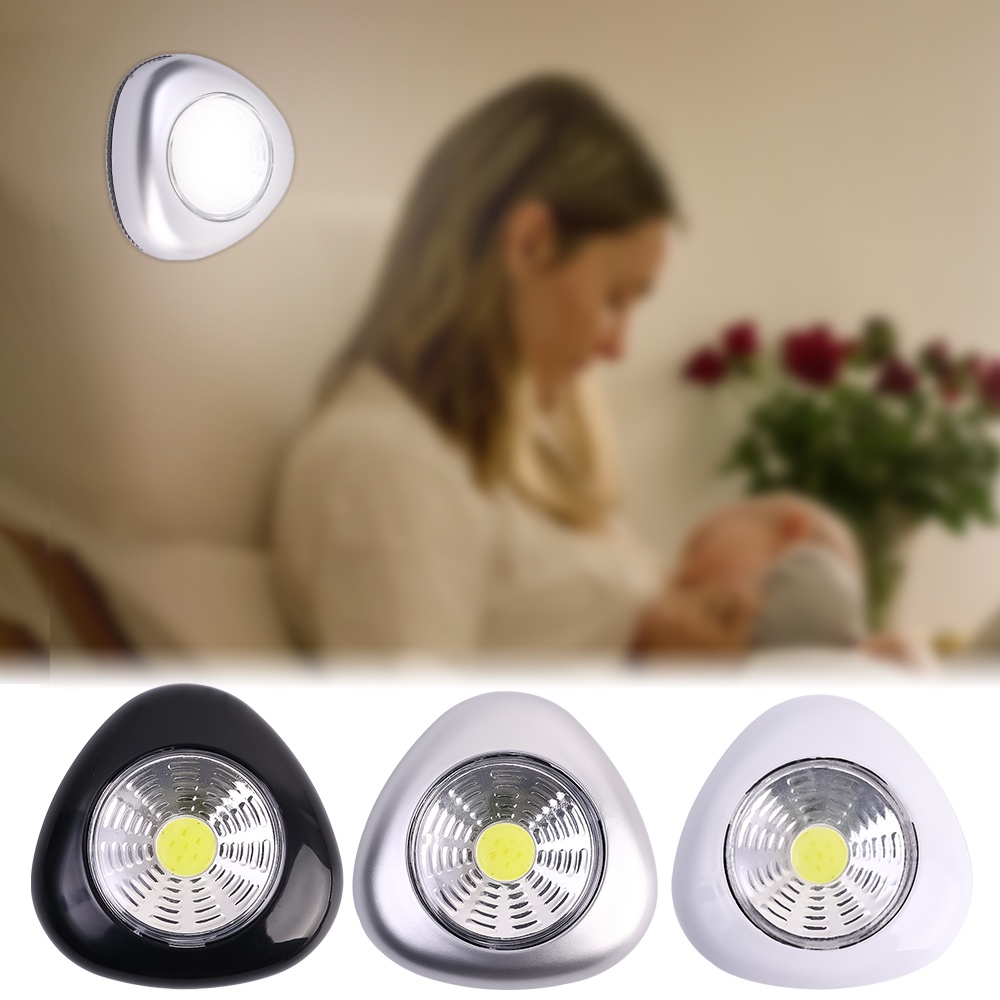 Kabinet Bertenaga Baterai Segitiga Touch Controlled LED Night Light/Ditempel-An Lampu Dinding Indoor Untuk Kabinet, Lemari, Tangga, Lemari, Lorong, Laci/Pencahayaan Dalam Ruangan
