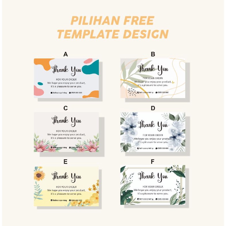 

CETAK THANKYOU CARD -fatihcolorprinting